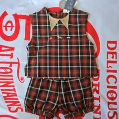 新品タグ付き cottoli コトリ チェック柄スーツ 100cm バースデイ