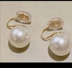 レディースイヤリング 大粒パールイヤリング シンプル 可愛いイヤリング パール