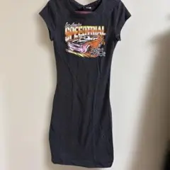 H&M ストリート系 ミニワンピース アメ車 グラフィック XS