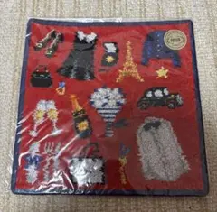 【新品未使用】フェイラー IENA コラボハンカチ レッド×ネイビー