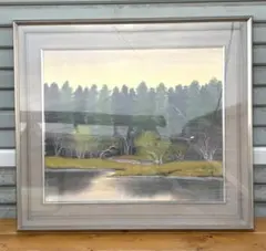 水彩画 風景画 柿の木 田園風景 額装 F6号サイズ - メルカリ