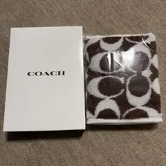 COACH タオル ブラウン ホワイト Curvesノベルティ　カーブス