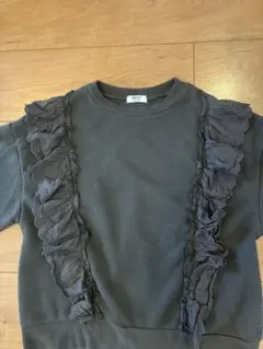 BREEZE フリル付きトレーナー150 裏起毛　 スエット　ブラック