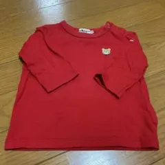 Hot Biscuit 赤い長袖Tシャツ　ホットビスケッツ　70