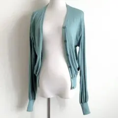 シアーカーディガン　ミントグリーン 長袖　カーディガン UVカット 接触冷感