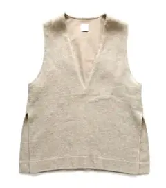 【美品】Spick & Span リネンツイードベスト ジレ ベージュ