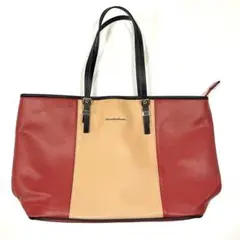 お洒落✨美品　アンドシュエット　トートバッグ　大容量　レッドキャメルのサムネイル