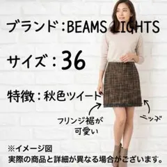 【美品】BEAMS LIGHTS ビームスライツ ツイード ミニスカートのサムネイル