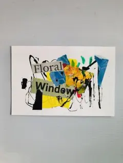 抽象画　コラージュ　アート　原画　ポストカードサイズ
