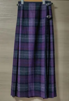 【美品】O'NEIL of DUBLIN ウール ラッププリーツスカート　GB8