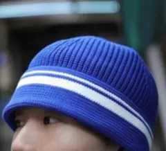 ロフトマン購入 定価4620円 アノニマスイズム ライン ニット帽 日本製