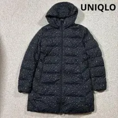 UNIQLOレオパード柄 フード付きダウンジャケットLサイズ