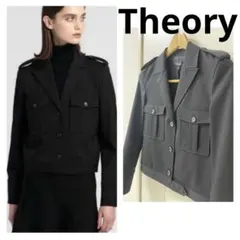 【美品】Theory ミリタリージャケット　黒　00
