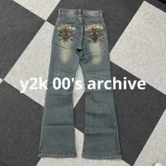 送料込み！Y2K フレアデニム レディース 90s 00s gal グランジ