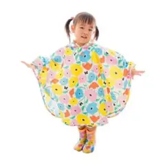 kukka hippo 花柄 レインポンチョ 95cm