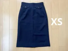 NATURAL BEAUTY BASIC ネイビー タイトスカート XS 秋冬春