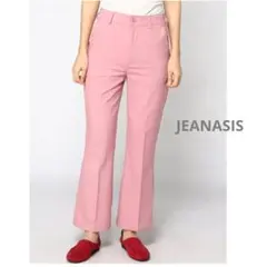 JEANASIS　ストレッチフレアスラックスパンツ　ピンク　F