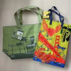 Trader Joe's エコバッグ グリーン ➕カリフォルニア州エコバッグ付きのサムネイル