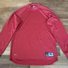 NIKE ハイネック 長袖 アンダーシャツ レッド XLサイズ ナイキ 野球のサムネイル