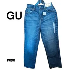 【新品未使用品】GU　ハイウェストストレートジーンズ　L（W69cm ）P090