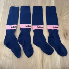 Libero サッカー ソックス 2足セット ネイビー ピンク Mのサムネイル