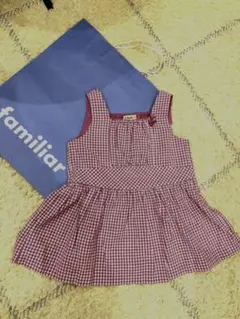 美品familiarf dash ギンガムチェック チュニック130