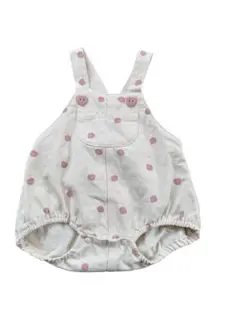 いちご柄サロペット futafuta70ロンパース