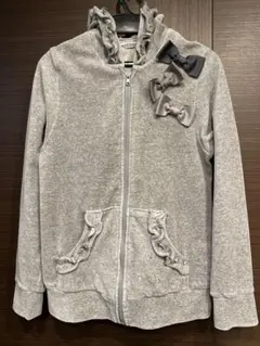 シャムロックロージング⭐︎ベロアフリル付きリボンパーカーSサイズ