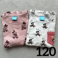 ミッキーTシャツ2枚セット 120cm