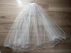 ウェディングベール フリル ホワイト