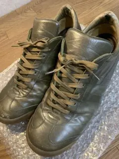 marc jacobs レザー トレーナー スニーカー 27.0cm カーキ