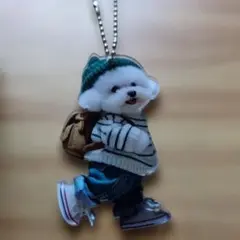 新品未使用で可愛い犬のキャラクター アクリルキーホルダー