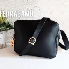 良品 フェラガモ レザー ショルダーバッグ ポシェット 鞄 レディース メンズ