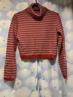 jouetie ラメボーダー　ニット　ストライプ　赤　レッド