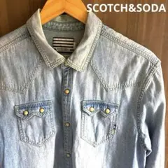 【オシャレ◎】SCOTCH&SODA ビンテージ加工 長袖ウェスタンデニムシャツのサムネイル