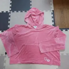 【新品】アディダス　オリジナルス　フリルベロアパーカー ピンク