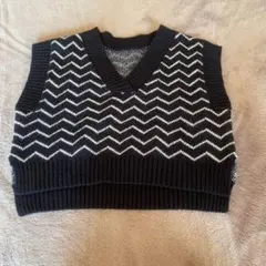 ニットベスト ニット Vネック 重ね着 M レディース トップス セーター