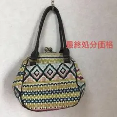 SOAR SOLG ソアソウル　幾何学模様　がま口バッグ