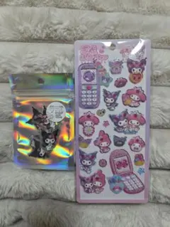 正規品 平成はっぴーフォン クロミ ＆ ホログラム加工シール 2点セット