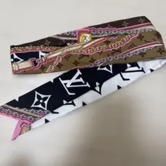 未使用☆正規品　VUITTON ヴィトン　スカーフ　バンドー　ブラックロゴのサムネイル