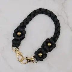 ハンドメイド ハンドストラップ スマホ チャーム パラコード 花x3 HS393