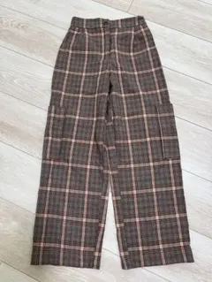 【ZARA】キッズ 134cm チェック柄 ロングパンツ カーゴパンツ9歳サイズのサムネイル