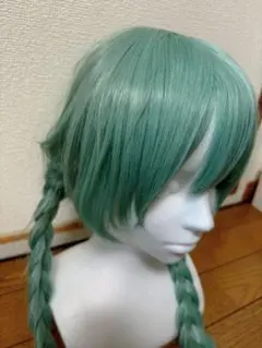 ミントグリーン ウルフカット コスプレウィッグ ジェラトーニ 仮装 d