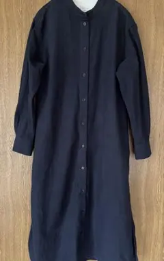 無印良品 長袖ワンピース ネイビー