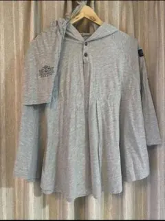 授乳ケープ　授乳ポンチョ　DORACO　グレー　巾着袋付き