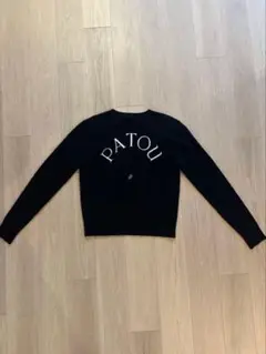 PATOU ブラック ロゴ入り セーター