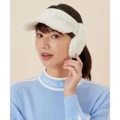 ボアイヤマフ付き2WAYバイザー／ジュン＆ロぺ（JUN＆ROPE'）