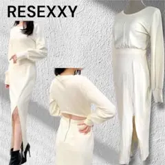 RESEXXYバックオープンスリット　ステッチスウェットワンピース　リゼクシー
