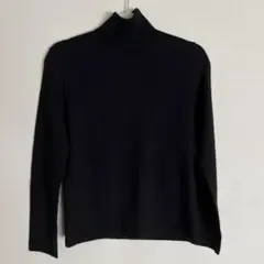 COMME CA ISM 黒タートルネック ニット セーター 長袖のサムネイル