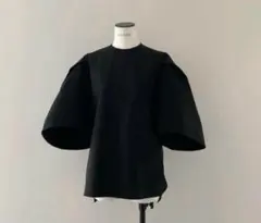 ブラック 半袖 ドレープデザイン トップス LOHEN - メルカリ